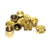 30 Pcs Schrader Core Caps, 1/4" HVAC Locking Caps Brass