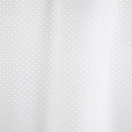 Hookless Vinyl Shower Curtain - White Pin Dot 71 X 77 with Matching Flat Flex-On Rings