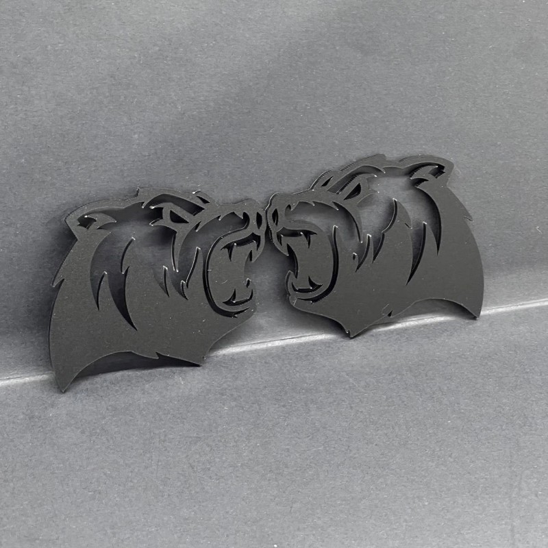 Emblem Badge Bear Emblem Badge for Car Truck, Set of