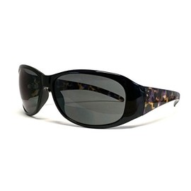 Calabria 645SB BiFocal Reading Sunglasses +1.50 Black Purple Tortoise/Grey Womens Oval UV Protection Bi-Focal Readers Trendy