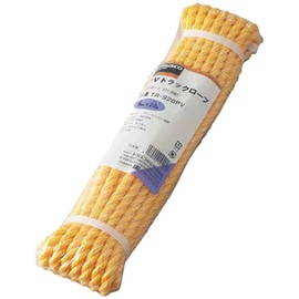 TRUSCO TR-910PV PV Track Rope, Yellow, 0.4 in x 32.8 ft (9 mm x 10 m), 3-Stroke Type