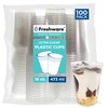 Freshware Clear Plastic Cups [100 Pack - 16 oz] Disposable Cups for Iced Coffee, Smoothie, Milkshake, Cold Drinks