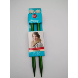 Boye Knitting Needles Sz 17 Single Point Aluminum - 10"-NIP