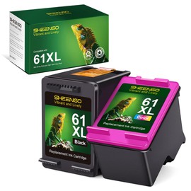 SHEENGO Compatible Ink Cartridge Replacement for HP 61XL (Black, Tri-Color 2 Pack)