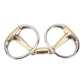 135mm/3in Stainless Steel and Copper Double Jointed Snaffle Bit for Horses Professional Equestrian Equipment for Outdoor Training, Enhanced Control and Horse Friendly Design