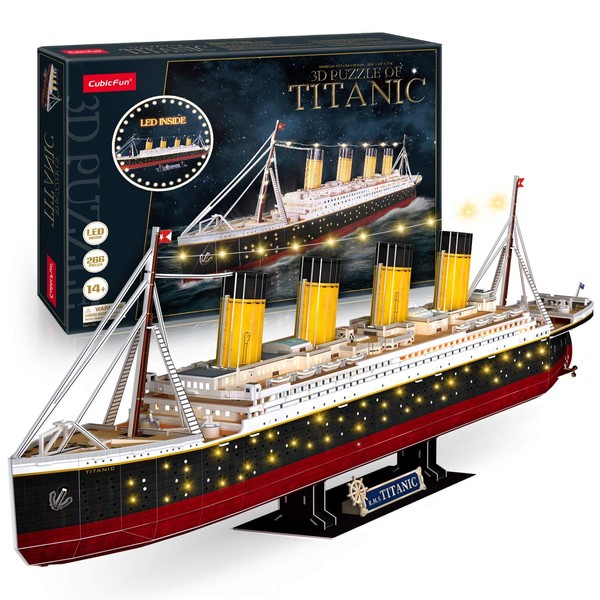3D Puzzles for Adults - LED Titanic 35'' Large Ship - New Home Desk Decor - House Warming,Wedding,Anniversary,Valentines Day,Christmas Teacher Gifts 2023 Stocking Stuffers for Adults