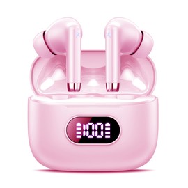 Wireless Earbuds, Bluetooth 5.3 Headphones Playback Powerful Sound, Ear Buds with Noise Cancelling Mic LED Display, IP7 Waterproof in Ear Earphones, 50H Playtime for Laptop Phones Sport Workout