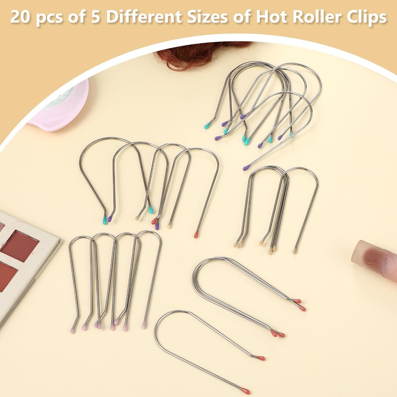 20pcs Assorted Hot Roller Clips Replacements,Hot Roller Clips for Electric