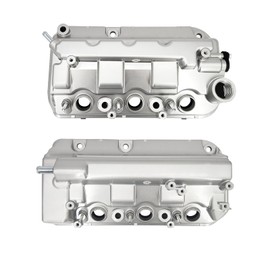 12310-R70-A00 12320-R70-A00 Aluminium Front Rear Engine Valve Cover Compatible with Honda Accord Odyssey Crosstour Pilot Ridgeline 2008-2017, Acura TL RDX 2012-2015, 3.5L V6