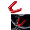 Duoles Red Sport Carbon Fiber Emblem Print Interior Steering Wheel
