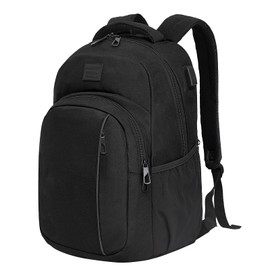 LARIPOP Travel Laptop Backpack,17 Inch Business Laptop Bag Rucksack with USB Charging Port,Lightweight Water-Resistant Bag Daypack for Work Computer Men Women Backpack, Black