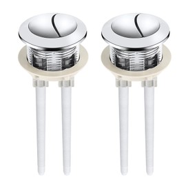 Toilet Push Button Flush Replacement, 2 Pack Dual Flush Toilet Push Button Round Head Toilet Flush Button Replacement Accessories for Bathroom Toilet Water Tank Repair