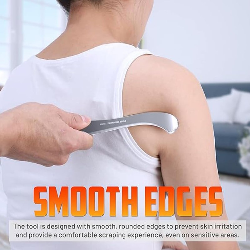 AnTiexi 2 in 1 Stainless Steel Muscle Scraper Tools Set,IASTM