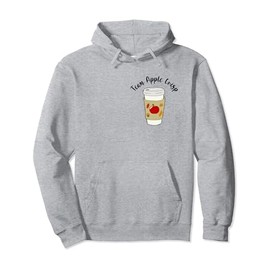 Autumn PSL Season Aesthetic Team Apple Crisp Macchiato Pullover Hoodie, gray