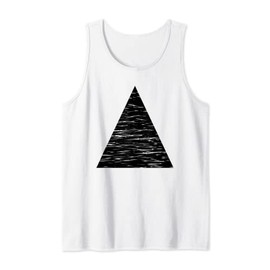 Distressed Triangle Geometric Shape Tank Top