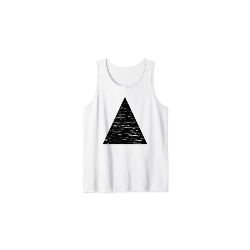 Distressed Triangle Geometric Shape Tank Top