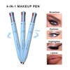 4-in-1 Makeup Pen, Multifunctional Cosmetic Pencil, Waterproof Makeup Pencil, Eyebrow