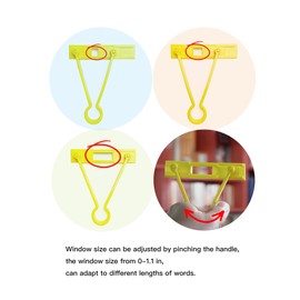 Hotutor Dyslexia Tools for Kids, Adjustable Window Size Hand-held Reading Aids, Help to Separate Words and Focus on One Word, Dyslexia Tools for Reading Class Supplies (2 Pack)