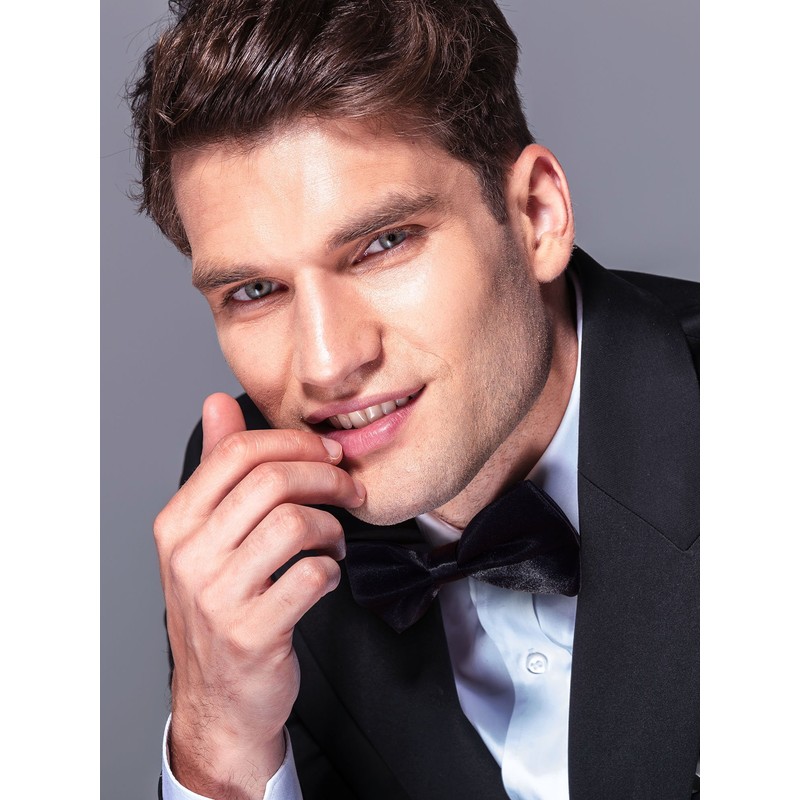 Sumind Black Bowtie for Men Pre Tied Tux Bow Ties