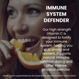 High Strength Vitamin C Complex 1000mg, 120 Premium Capsules, Healthy Immune Support, Potent Dose, Made in The UK