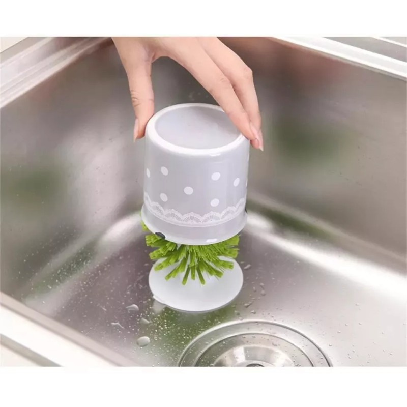 Deluxe Cepillo Ventosa Lavar Copas Vasos Tazas Fregadero Cocina