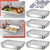 Stainless Steel Storage Container Set with Lid, Stackable Refrigerator Freezer