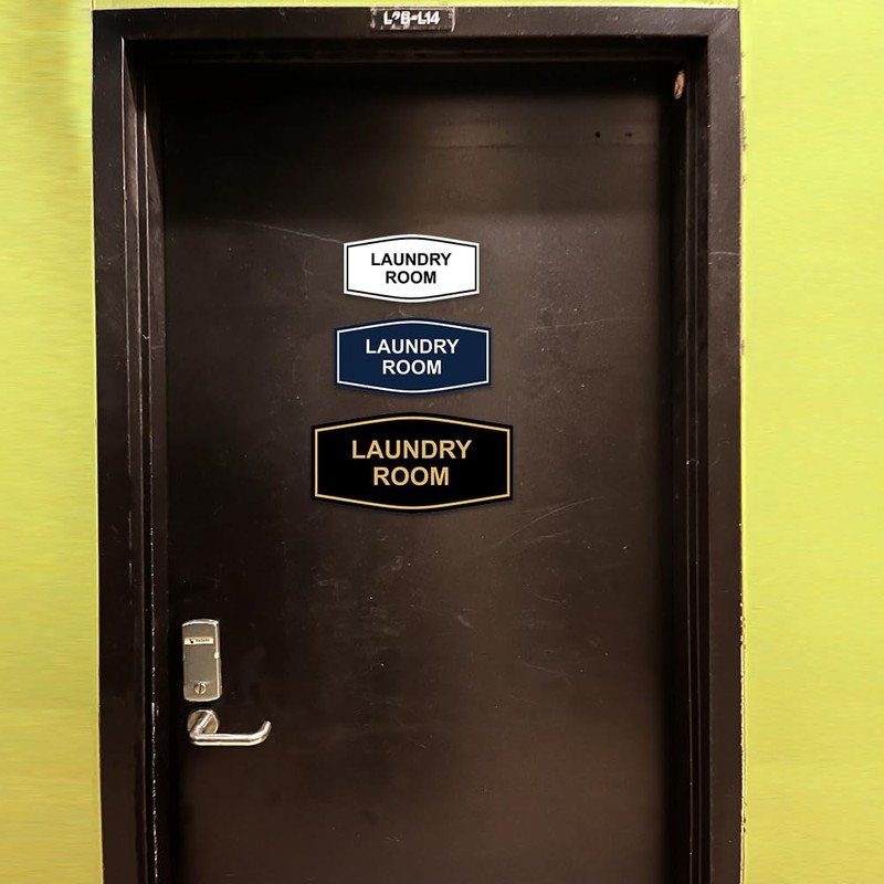 Fancy Laundry Room Sign (Black/Gold) - Small 1 Pack