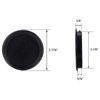 Enconker 4 Pack Closet Door Finger Pull 2-1/8”, Black Sliding