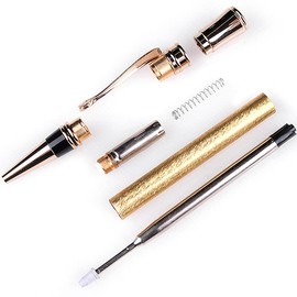 Yeivzwba Executive Pen Kit - 24K Gold - Chrome - Ballpoint Twist pen (1)