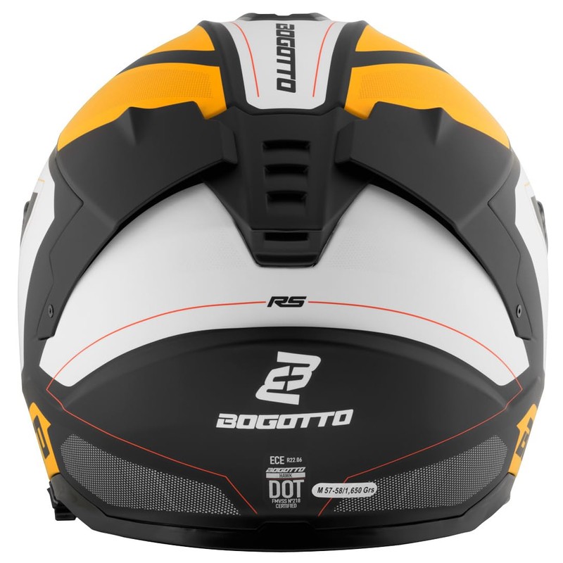 Bogotto FF122 BGT Helmet, Yellow/White, S