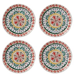 Food Network Mesa Felix Melamine Dinner Plates Multi-Color - Set of 4 - New