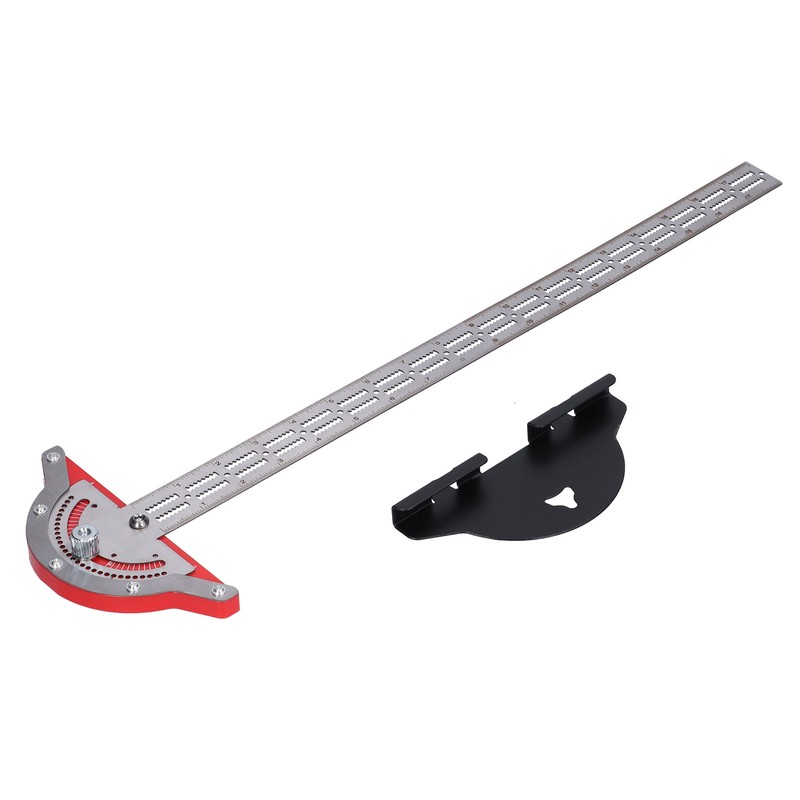 Woodworker Edge Ruler Protractor Portable Stainless Steel Angle Measuring Tool