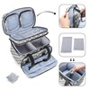 BAFASO Double Layer Sewing Accessories Organizer with 2 Detachable Pouches,
