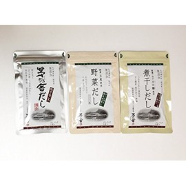 Kayanosha Dashi, Trial, Set of 3 Types (0.3 oz (8 g) x 5 Bags), B Set