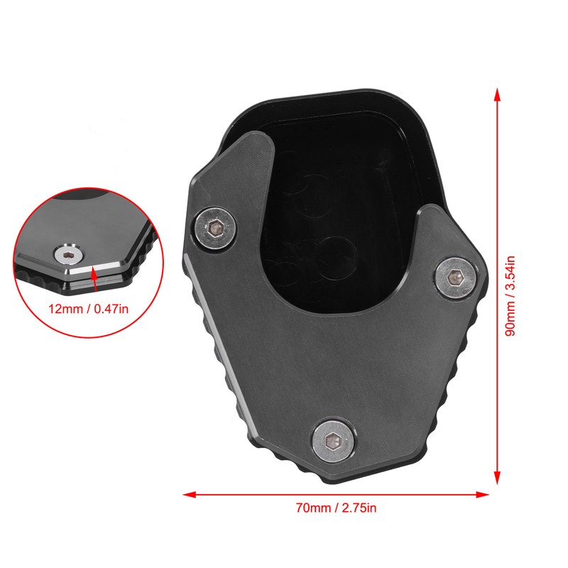 Kickstand Extension Pad Anti Slip Side Stand Support Fit for
