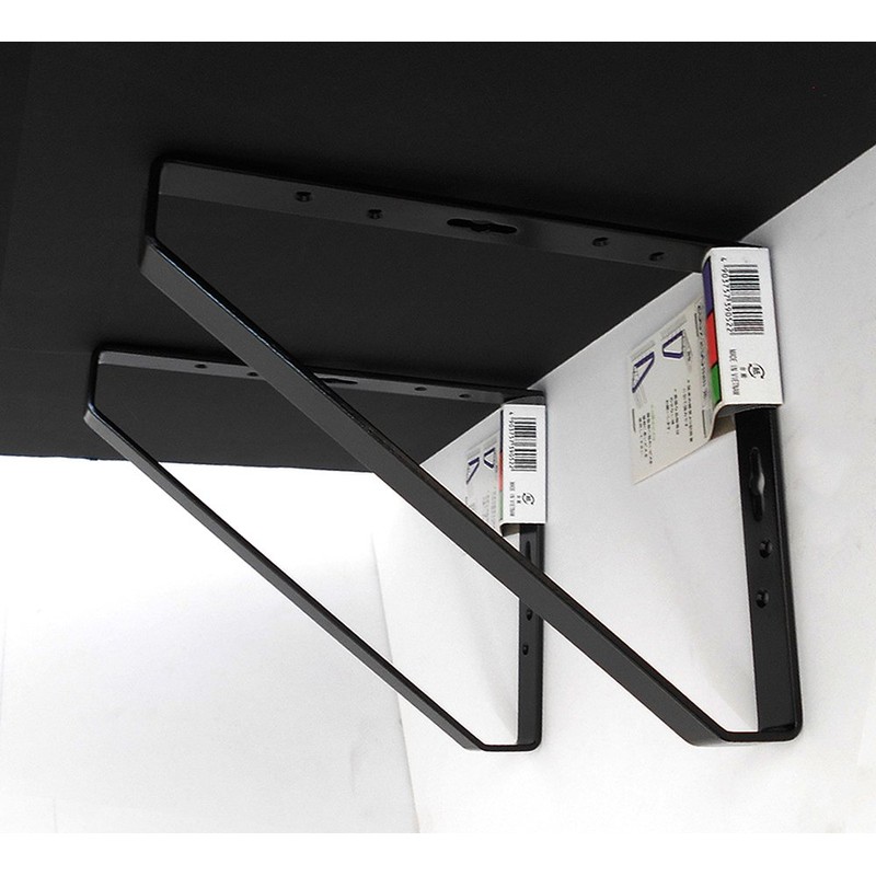 WAKI Triangle Shelf Bracket, Black, 7.9 x 9.8 inches (200
