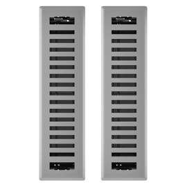 Imperial RG3442 Montezuma Decorative Floor Register, 2.25 x 12-Inch, Grey Granite, 2 Pack