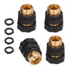 4Pcs Garden Hose Quick Connector Brass High Hardness Durable No