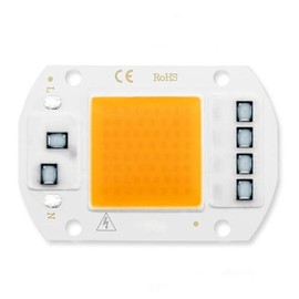 Jiaxu Lighting, Pack of 1, DIY LED COB Chip Diode AC110V 10W/20W/30W/50W, Full Spectrum Grow Plant Light Smart IC No Need Driver Household Bulbs(Warm White,110V 20w)