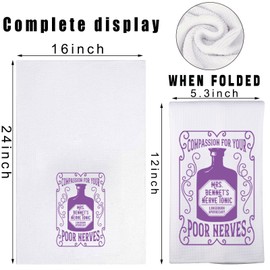 G2TUP Pride Prejudice Towels Mrs. Bennet's Nerve Tonic Gifts Elizabeth Bennet Gifts Pemberley Towel (Poor Nerves)