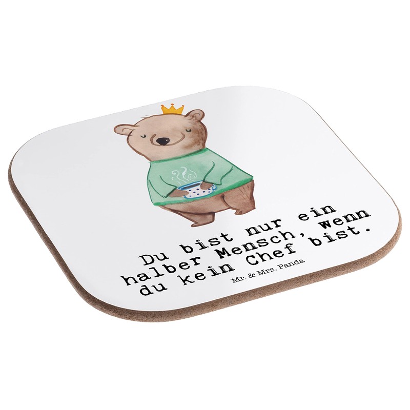 Mr. & Mrs. Panda Drinks Coaster Chef Heart - Gift,