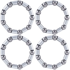 CustomyLife 4pcs 1/5in x 9 Balls Bicycle Bearing, Crank Ball Bottom Bracket Bearings, Bike Axle Wheel Frame Repair Part for Schwinn Mountain Genesis Stretch- Silver