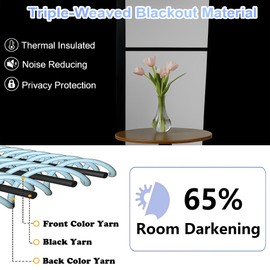 Simplebrand Stone Extra Long 10ft Curtains for Patio 120 Inches Long 2 Panels Set, Room Darkening Light Blocking Solid Thermal Insulated Energy Saving Grommet Noise Reducing Curtains, 50 Wx120 L