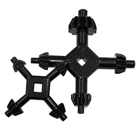 Eyech 2Pcs 4 in 1 Drill Chuck Key, 4 Way Drill Press Chuck Key 4 in 1 Drill Chuck Key, Universal Combination Hand Drill Chuck Wrench for Electric Drills, Large & Small Sizes