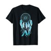 Cute Fun Dream Catcher Spiritual Blue Indian Feathers T-Shirt
