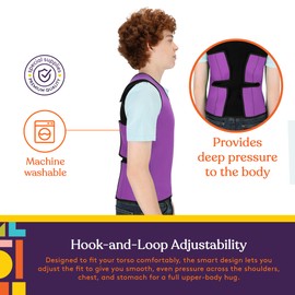 Special Supplies Sensory Compression Vest Deep Pressure Comfort (Purple, Large)
