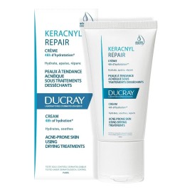 Crema Compensadora Ducray Keracnyl Repair 50ml Tipo Piel Grasa Tendencia Acneica