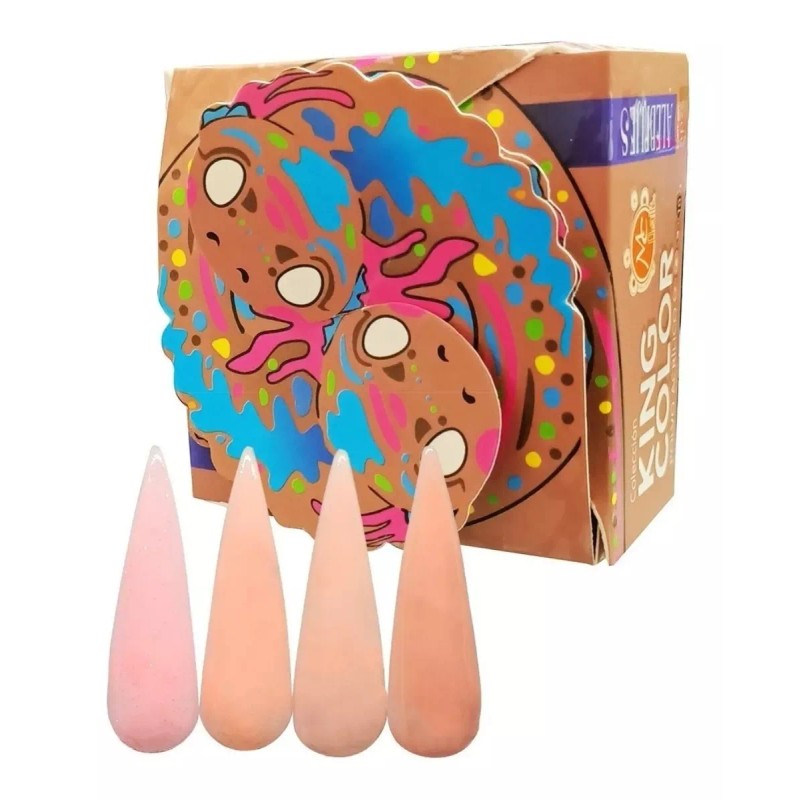 Mc Nails Colección 4 Polvos Acrílicos Nude Maquillaje. Uñas. Mc