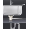 Phivan 3-1/2 Inch Commercial Sink Drain with Lever Handle Kitchen