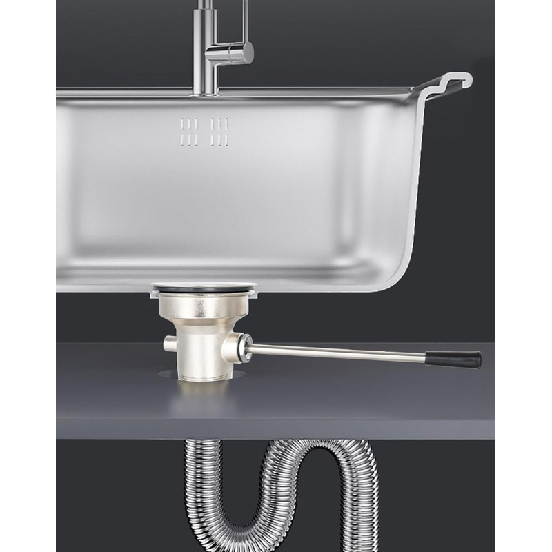 Phivan 3-1/2 Inch Commercial Sink Drain with Lever Handle Kitchen